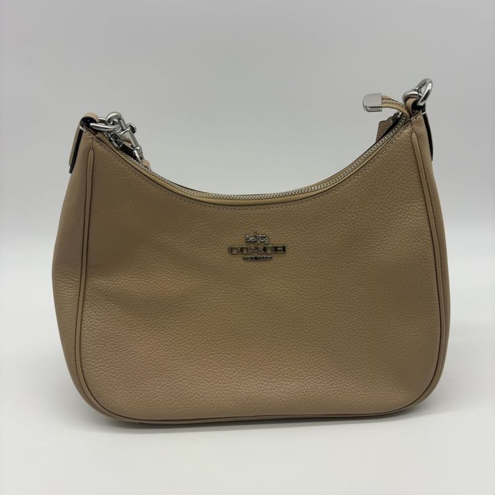 Coach Leather Teri Hobo Bag - tan
